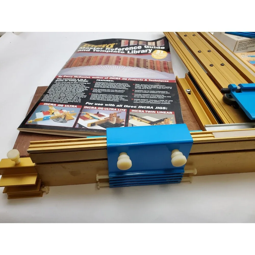 Incra Jig Fence Positioner Template Woodworking Router Dovetails Box Joint Books